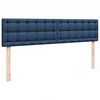 vidaXL Estrutura de cama otomana com colchões 180x200cm tecido azul