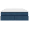 vidaXL Cama com arruma&ccedil;&atilde;o e colch&atilde;o Azul 140 x 190 cm Poli&eacute;ster