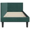 vidaXL Estrutura de Cama de Canto Verde Escuro 80 cm x 200 cm Veludo