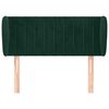 vidaXL Cabeceira de cama c/ abas veludo 83x23x78/88cm verde-escuro