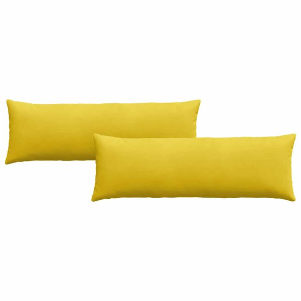 vidaXL Travesseiros de Sof&aacute; 2 pcs Amarelo 120 x 40 cm