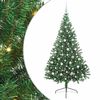 vidaXL &Aacute;rvore de Natal Artificial Pr&eacute;-iluminada Verde 210 cm PVC