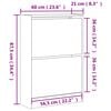 vidaXL Sapateira 60x21x87,5 cm derivados de madeira cinzento cimento