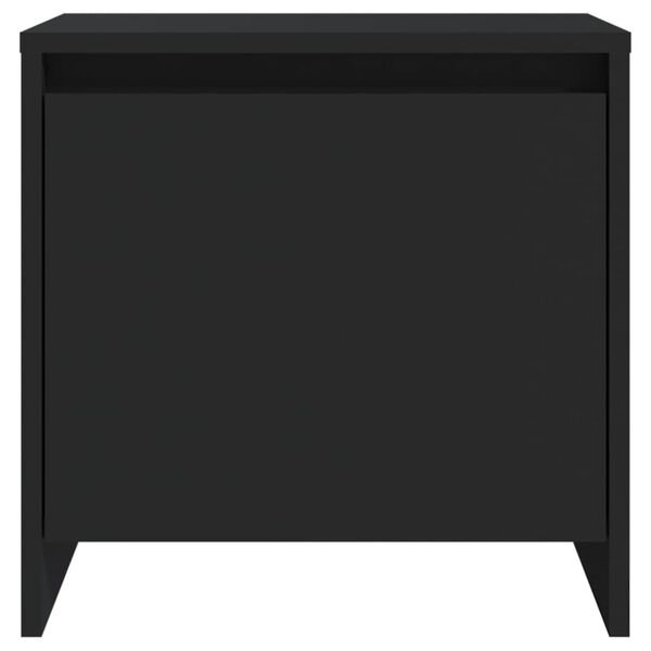 vidaXL Mesa de cabeceira 45x34x44,5 cm contraplacado preto