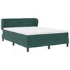 vidaXL Cama Box com colch&atilde;o Verde-escuro 140 x 190 cm Veludo