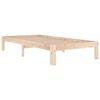 vidaXL Estrutura de cama solteiro 90x190 cm madeira maci&ccedil;a