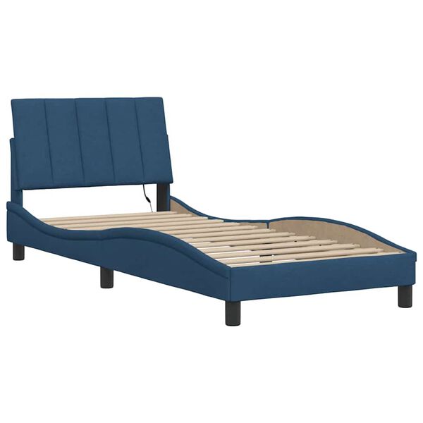 vidaXL Estrutura de cama sem colch&atilde;o Hanko 80x200 cm azul