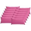 vidaXL Capa almofada 12 pcs HEERLEN Rosa 40 x 80 cm Poli&eacute;ster