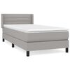 vidaXL Cama com molas/colch&atilde;o 80x200 cm tecido cinza-claro