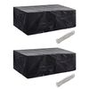 vidaXL Capas para mobili&aacute;rio de jardim 2 pcs 8 ilh&oacute;s 200x160x70 cm