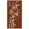 vidaXL Decora&ccedil;&atilde;o p/ muro de jardim 105x55 cm a&ccedil;o corten design bambu