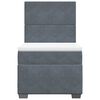 vidaXL Cama com molas/colch&atilde;o 80x200 cm veludo cinza-escuro