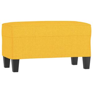vidaXL Banco 70x35x41 cm tecido amarelo-claro
