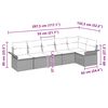vidaXL Conjunto de Sof&aacute; de Jardim 6 pcs Cinzeto Rattan Sint&eacute;tico