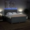 vidaXL Cama com molas/colch&atilde;o 180x200 cm tecido cinzento-escuro