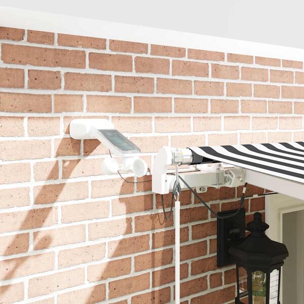 vidaXL Toldo retr&aacute;til autom&aacute;tico com LED 600x300 cm antracite/branco