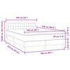 vidaXL Cama box spring c/ colch&atilde;o e LED 160x220 cm veludo rosa