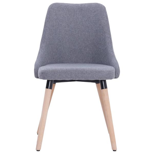 vidaXL Cadeiras de jantar 6 pcs tecido cinzento-claro