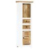 vidaXL Arm&aacute;rio alto mangueira maci&ccedil;a 40x30x128 cm branco e castanho