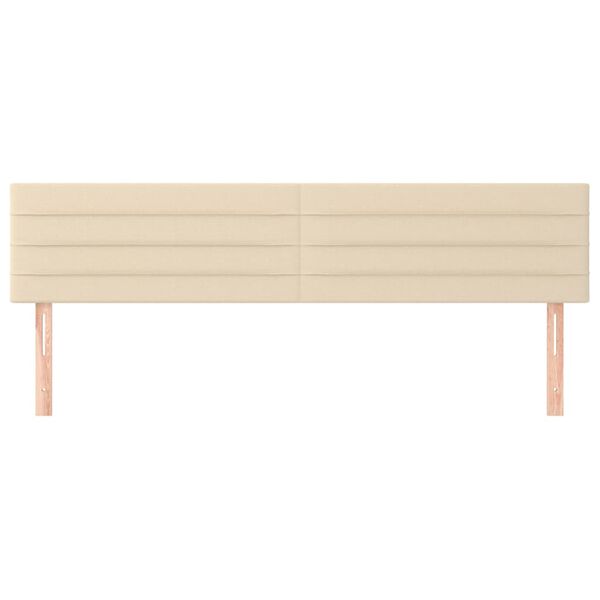 vidaXL Cabeceiras creme 180x5x78/88 cm tecido