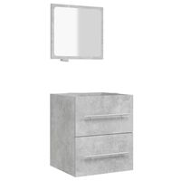 vidaXL Armário de casa de banho com espelho 41x38,5x48cm cinza cimento