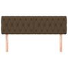 vidaXL Cabeceira de cama 2 pcs tecido 72x7x78/88 cm castanho-escuro