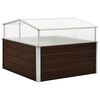 vidaXL Estufa 100x100x85 cm a&ccedil;o galvanizado castanho