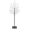 vidaXL &Aacute;rvore de Natal LED Preto 120 cm A&ccedil;o 100 LED