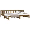 vidaXL Estrutura sofá-cama de puxar 2x(90x190)cm pinho maciço castanho