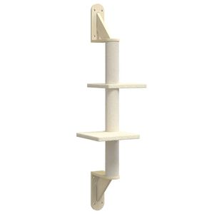 vidaXL &Aacute;rvore de parede para gatos c/ poste arranhador 108 cm creme