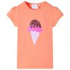 vidaXL T-shirt para crian&ccedil;a laranja-n&eacute;on 128