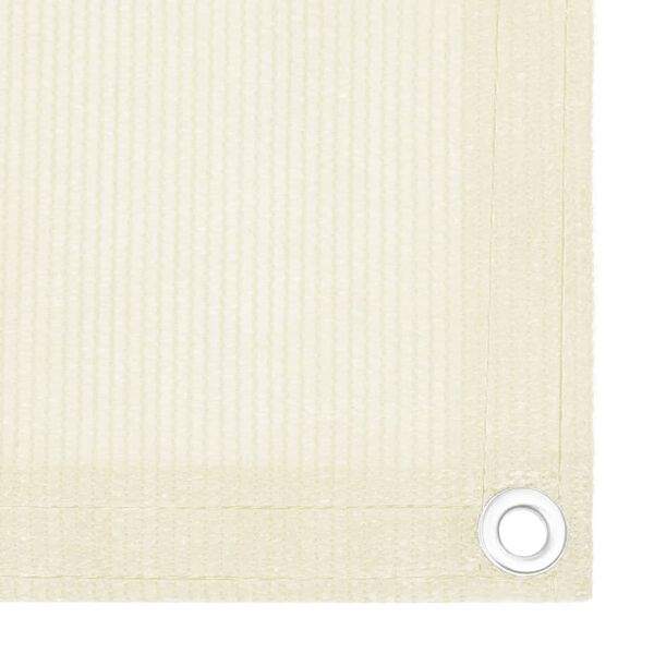 vidaXL Tela varanda PEAD 75x400 cm cor creme
