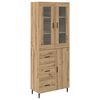 vidaXL Buff&ecirc; 2 pcs Carvalho Artesanal 69,5 x 34 x 180 cm