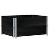 vidaXL Colares p/ paletes 2 pcs 80x60 cm madeira de pinho maci&ccedil;a preto