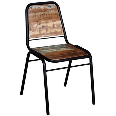 vidaXL Cadeiras de jantar 6 pcs madeira recuperada maciça
