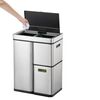 EKO Caixote do lixo c/ sensor Mirage Plus 1x30L + 2x15L prateado fosco