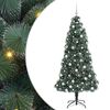 vidaXL &Aacute;rvore de Natal Artificial Pr&eacute;-iluminada com Conjunto de Bolas