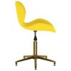 vidaXL Cadeiras de jantar girat&oacute;rias 4 pcs veludo amarelo