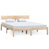 vidaXL Estrutura de cama sem colch&atilde;o 140x200 cm madeira maci&ccedil;a