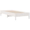 vidaXL Cama com estante sem colchão 75x190 cm pinho maciço branco