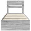 vidaXL Estrutura da Cama com gaveta Cinza Sonoma 90 x 200 cm