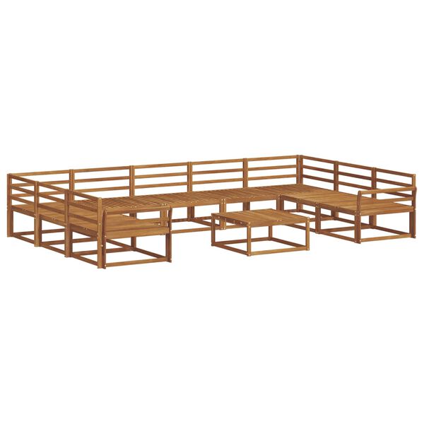 vidaXL Conjunto de Sof&aacute;s para Exterior 10 pcs Natural