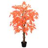 vidaXL &Aacute;rvore de Bordo Artificial Vermelho 80 x 16 x 120 cm