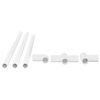 vidaXL Tubo de PVC 12 pcs Branco 12,2 x 1,8 x 500 mm Mterialpp e PE