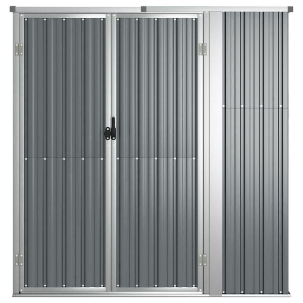 vidaXL Abrigo p/ ferramentas jardim 161x89x161cm aço galvanizado cinza