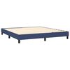 vidaXL Cama box spring c/ colch&atilde;o e LED 180x200 cm tecido azul