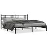 vidaXL Estrutura de cama com cabeceira 183x213 cm metal preto