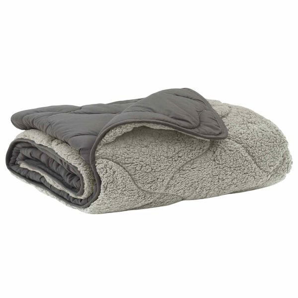 vidaXL Duvet de Ano Inteiro Colchonete Cinzento-claro 135 x 200 cm