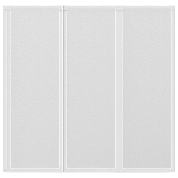 Painel de vidro dobravel para banheira 3 peças 141 x 132 cm