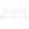 vidaXL Estrutura de cama com cabeceira 183x213 cm metal branco